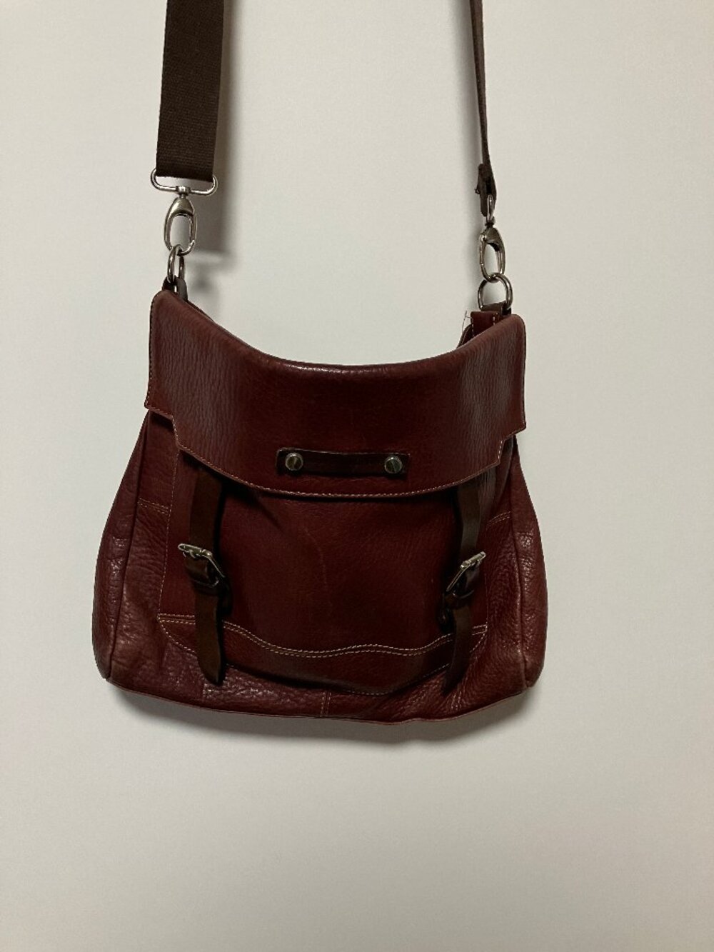 Marco Buggiani Purse, Italian Leather, Maroon/Burgundy, Large - Picture 13 of 13